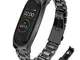 Senmore Cinturino Compatible per Mi Band 4 Mi Band 3 Cinturino in Acciaio Inossidabile Bra...