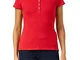 Tommy Hilfiger Maglietta Polo Maniche Corte Donna Heritage Slim Fit, Rosso (Apple Red), 3X...