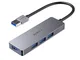 AUKEY Hub USB 4 Porte in Alluminio Super Sottile Hub USB 3.0 per Apple MacBook Air, Mac PR...