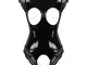 Freebily Body in Pelle Donna Sexy Seno Nudo Tuta Sexy Ecopelle Erotico Lingerie Latex Sexy...