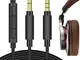 Geekria - Cavo audio di ricambio QuickFit per cuffie Audio-Technica ATH-MSR7, ATH-AR3BT, A...