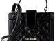 Love Moschino Quilted, Borsa da Donna, Nero, Normale