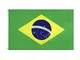 Bandiera 1,9 x 1,5 m (senza penna) Durable FT Brasile Bandiera Verde E Amarela Ordem e Pro...