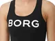 Björn Borg Solids Shelby Reggiseno Sportivo da Donna, Nero, Bianco, XL