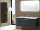 MOBILE PER BAGNO BOSTON 120 CM IN ROVERE SCURO CON CASSETTI E SPECCHIO LED