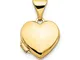 Diamond2Deal - Ciondolo a forma di cuore, in oro giallo 14 ct