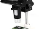 WADEO Microscopio Digitale LCD per PC con Schermo 4,3 pollici da LCD a USB ricaricabile 72...