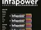 Infapower B009 - Pile ricaricabili NiMh AAA, 550 mAh (confezione da 4)