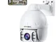 SV3C Telecamera WiFi PTZ HD 5MP, Videocamera di sorveglianza IP Esterno con Zoom 5X, Audio...