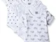 Care Body Neonato Manica Corta, Body Bambino e Bambina, Unisex - Bimbi 0-24, Bianco (White...