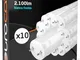 Eurocali 10x Tubi LED 150cm G13 T8 22W 2000 lumen - Luce Bianco Freddo 6400K - Fascio Lumi...