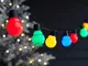 Lights4fun - Catena Luminosa con 30 Luci LED Multicolore a Forma di Lampadina