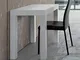ARREDinITALY Tavolo consolle allungabile Riflesso Bianco 50/300 x 90 cm H.75. Tavolo Made...