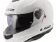 LS2, Casco modulari moto STROBE II gloss white, L