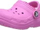 Crocs Classic Lined Clog K, Zoccoli Unisex-Bambini, Rosa (Party Pink/Candy Pink), 28/29 EU