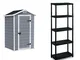 Keter Casetta da Giardino Manor 4 x 3 Grigia in Resina 128 x 94 x 196 cm & Terry, Scaffale...