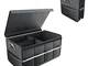 SAVON Organizer Bagagliaio Auto Organizer Auto con Copertura e Maniglie in Alluminio Scato...