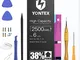 Batteria per iPhone 6 2500mAh - YONTEX Alta Capacità Batteria Nuova Completi con Kit Sosti...