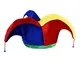 Aloiness Divertente Cappello da Pagliaccio Berretto da giullare Multicolore con Campana Ro...