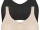 Naturana Reggiseno Mastectomia con Cotone 5801 (Confezione da 2) Donna Nero Beige Chiaro 4...