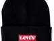 Levi's Kids LAN Serif Beanie Cappello, Nero, Taglia Unica Unisex-Bambini