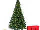 ZGoEC Albero di Natale Artificiale 180cm, con 700 Punte per Rami, PVC Supporto in Metallo,...