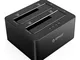 ORICO 2-bay Docking Station USB 3.0 Hard Drive Esterno Dual Bay per 2.5 o 3.5 pollici, SSD...