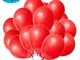 QYY Rosso Palloncini,100 Pezzi Palloncini Rossi Lattice Palloncini per Laurea Palloncini M...