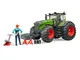 Bruder Spielwaren Bruder Agri Trattore Fendt con Mecc 4041, Colore Verde, 837260