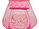 Selonis Tenda 105X90cm/200 Palline Castello Con Palline Colorate Per Bambini, Rosa:Rosa Ch...