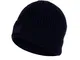 WOOLRICH Cappello Logo Beanie Hat Uomo Melton Blu L