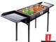 Barbecue Griglia a Carbone Professionale Barbecue Carbone Barbecue Pieghevole per BBQ Gril...