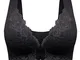 Toamen Reggiseno Pizzo Donna, Reggiseno Sportivo Push Up Wireless Senza Ferretto, Bralette...