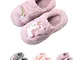 HausFine Pantofole da casa per Bambine Bambini Inverno Morbido Peluche Unicorno Pantofole...