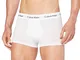 Calvin Klein 3P Low Rise Trunk Boxer, Bianco (100 White), X-Small (Pacco da 3) Uomo