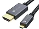 iVANKY Cavo Micro HDMI to HDMI, [4K@60Hz] HDMI 2.0 ad alta velocità, Supporta Ethernet, HD...