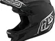 Troy Lee Designs D4 Stealth MIPS Carbon Casco da discesa (Black Matt/Silver,XS)