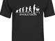 T-Shirt da Uomo Evolution Barbeque. (Nero, Medium)