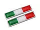 Bonfinity 2 Adesivi Bandiera Italiana 3D per Auto e Moto Tuning | Sticker Stemma Adesivo T...