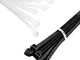 MutecPower Fascette per Cablaggio Lunghe 1m/100cm Nero e Bianco 10-Pack in Nylon Robusto,...