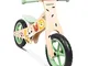 Lalaloom Wild Bike - Bicicletta Equilibrio senza Pedali in Legno, Verde, per Bambini 2 Ann...