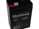 Batteria al piombo 6V 4Ah ricaricabile ermetica faston 4,8mm 4,5Ah 5Ah per lampade emergen...