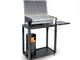 Barbecue per esterno in acciaio con pietra lavica cm 50 x 40, BEL-FER modello 1219BBQC/50,...