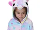 Aibrou Accappatoio con Cappuccio per Bambini Ragazza Ragazzo, Vestaglie Unisex Invernale i...