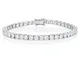 Diamond Treats Bracciale Tennis Uomo Argento Sterling 925, Bracciale Uomo Argento 925 21,5...