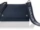 Calvin Klein Ckj Banner Shoulder Flap Bag - Borse a tracolla Donna, Blu (Washed Blue), 0.1...