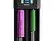 Efest, Caricabatterie Mega USB per batterie AA, AAA, 18650, 21700, doppio slot, veloce, 1...