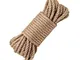 100% corde di canapa naturale Cord  LUOOV® spessore 6mm e forte iuta corda, Giardino, Naut...