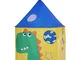 SONGMICS Tenda da Gioco per Bambini, Castello per Casa e Giardino, Tenda Portatile con Bor...