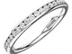 Anello Half Eternity in platino 950 con diamanti rotondi da 0,20 carati, taglio brillante...